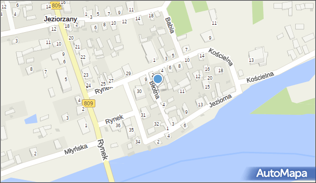 Jeziorzany, Błotna, 6, mapa Jeziorzany