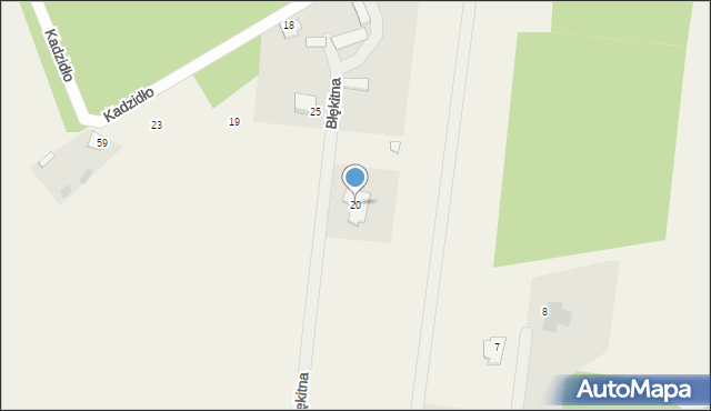 Kadzidło, Błękitna, 20, mapa Kadzidło