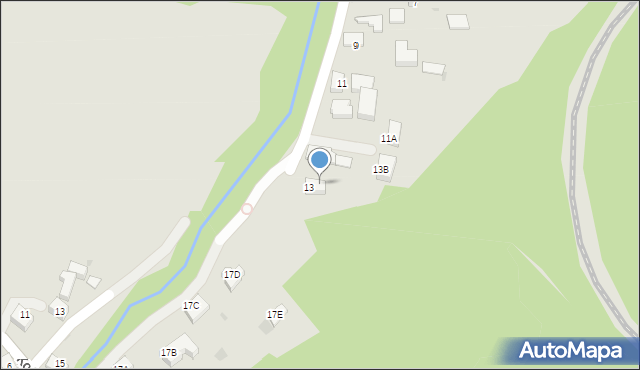 Kalwaria Zebrzydowska, Błażkówka, 13a, mapa Kalwaria Zebrzydowska