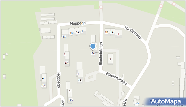 Katowice, Blachnickiego Franciszka, ks., 2A, mapa Katowic