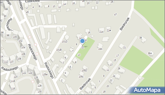 Katowice, Bławatków, 12, mapa Katowic