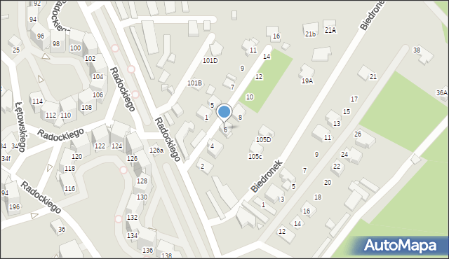 Katowice, Bławatków, 6, mapa Katowic