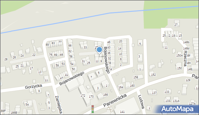 Katowice, bł. Bojanowskiego Edmunda, 13, mapa Katowic