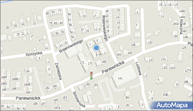 Katowice, bł. Bojanowskiego Edmunda, 3, mapa Katowic