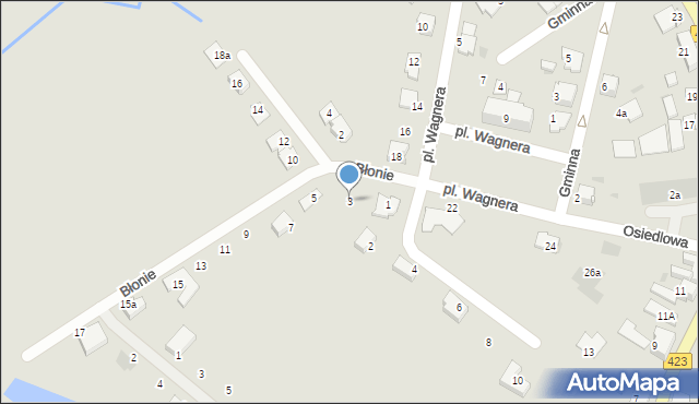 Kędzierzyn-Koźle, Błonie, 3, mapa Kędzierzyna-Koźle