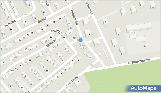 Kędzierzyn-Koźle, Bławatków, 4, mapa Kędzierzyna-Koźle