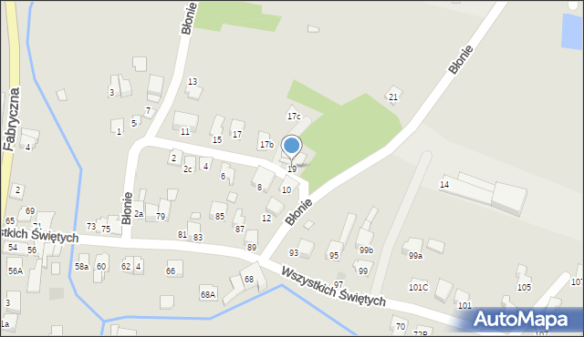 Kęty, Błonie, 19, mapa Kęty