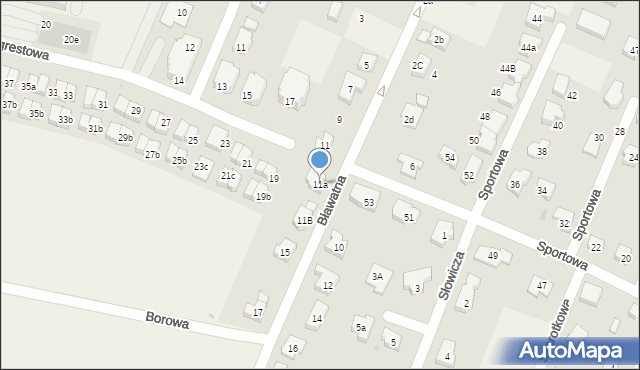 Kiełczów, Bławatna, 11a, mapa Kiełczów