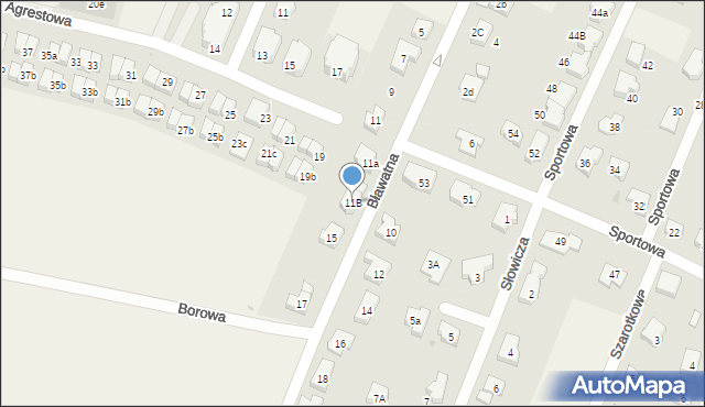 Kiełczów, Bławatna, 11B, mapa Kiełczów