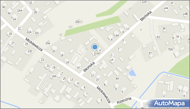 Kłyżów, Błońska, 2, mapa Kłyżów