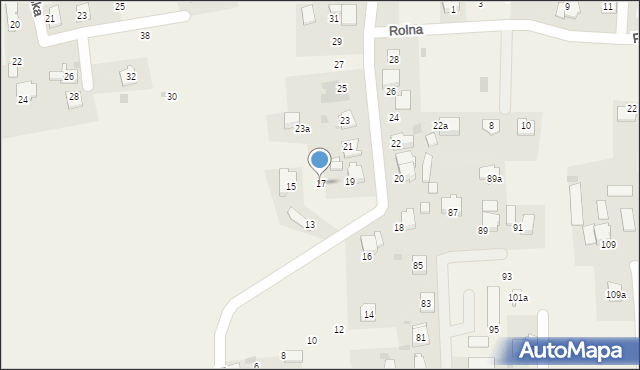 Kobiór, Błękitna, 17, mapa Kobiór