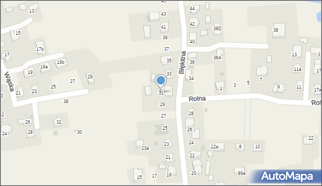Kobiór, Błękitna, 31, mapa Kobiór