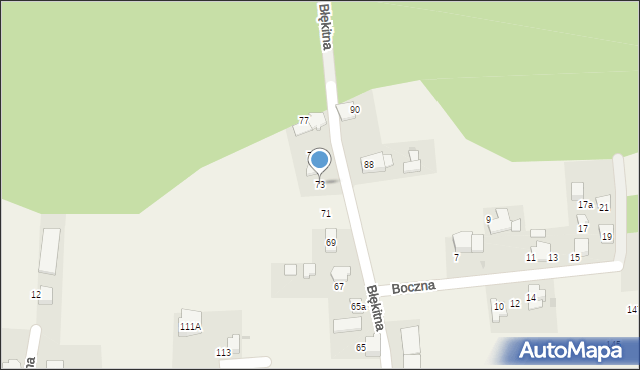 Kobiór, Błękitna, 73, mapa Kobiór
