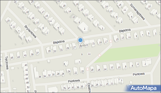 Kołobrzeg, Błękitna, 25, mapa Kołobrzegu