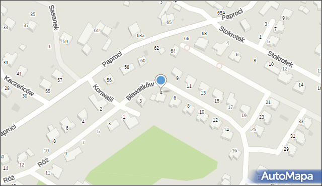 Koszalin, Bławatków, 4, mapa Koszalina