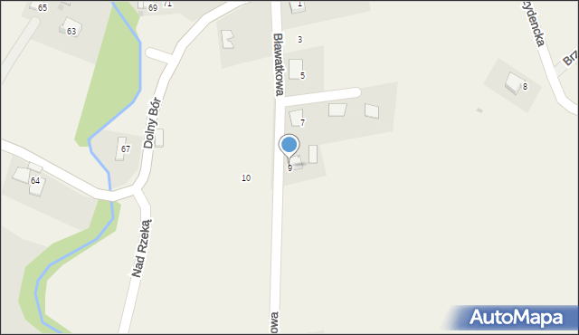 Kowale, Bławatkowa, 9, mapa Kowale