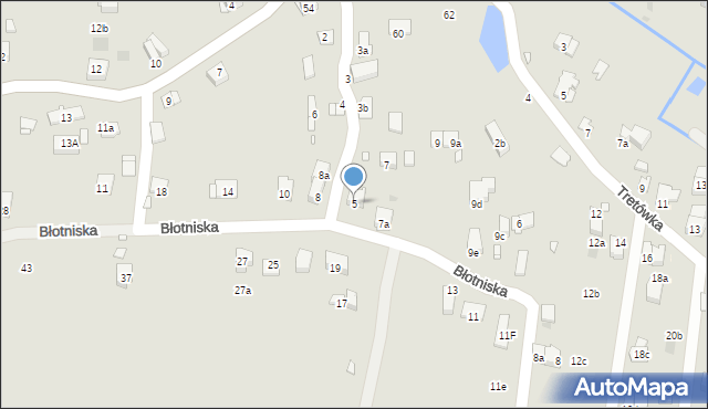 Kraków, Błotniska, 5, mapa Krakowa