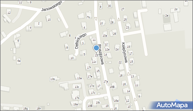 Kraków, Bluszczowa, 13, mapa Krakowa