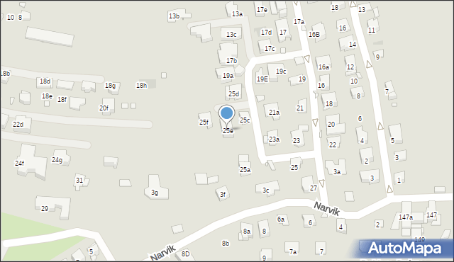 Kraków, Bluszczowa, 25e, mapa Krakowa