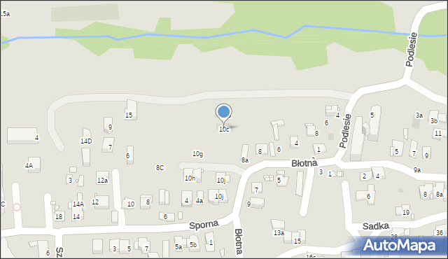 Kraków, Błotna, 10c, mapa Krakowa