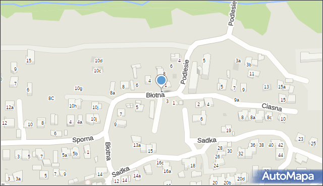 Kraków, Błotna, 2, mapa Krakowa