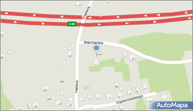 Kraków, Blacharska, 2, mapa Krakowa