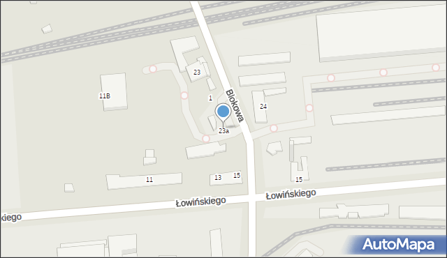 Kraków, Blokowa, 23a, mapa Krakowa