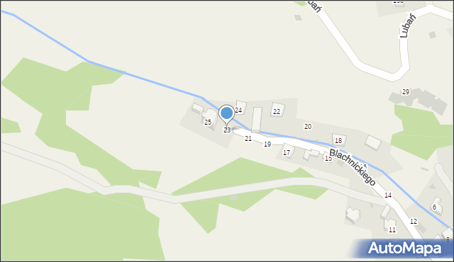 Krościenko nad Dunajcem, Blachnickiego Franciszka, ks., 23, mapa Krościenko nad Dunajcem