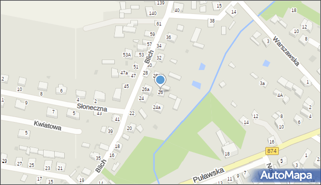 Kurów, Blich, 26, mapa Kurów