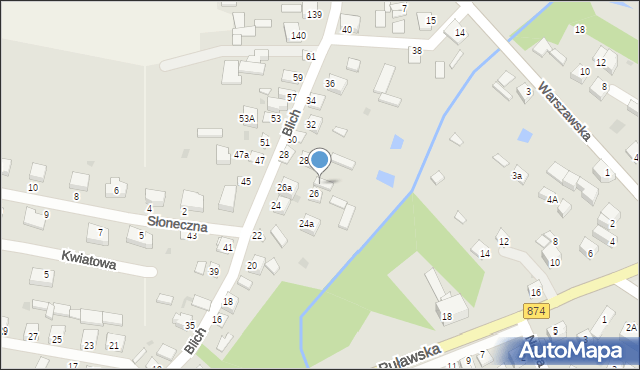 Kurów, Blich, 28B, mapa Kurów