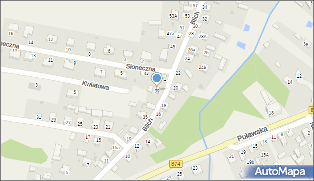 Kurów, Blich, 39, mapa Kurów