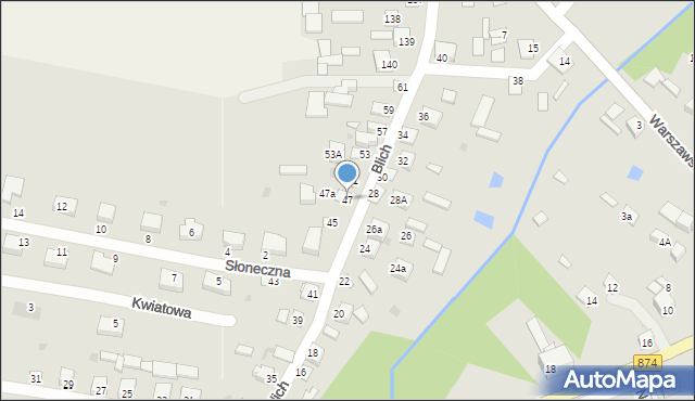 Kurów, Blich, 47, mapa Kurów