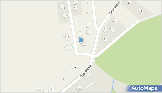 Łęg Przedmiejski, Błękitna, 12, mapa Łęg Przedmiejski