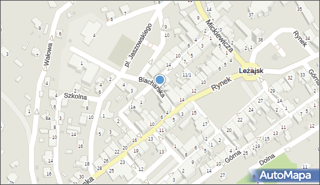 Leżajsk, Blacharska, 2, mapa Leżajsk