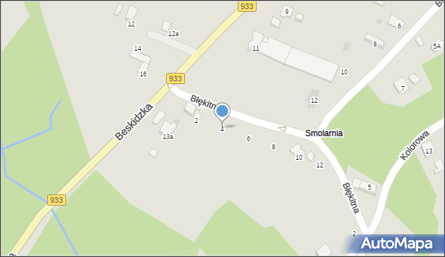 Libiąż, Błękitna, 4, mapa Libiąż