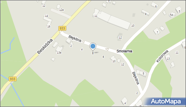 Libiąż, Błękitna, 6, mapa Libiąż