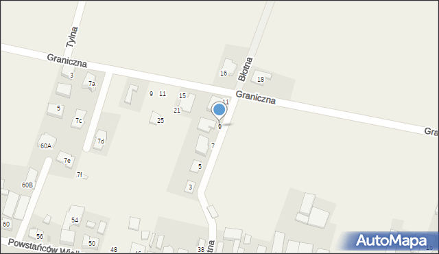 Lipno, Błotna, 9, mapa Lipno