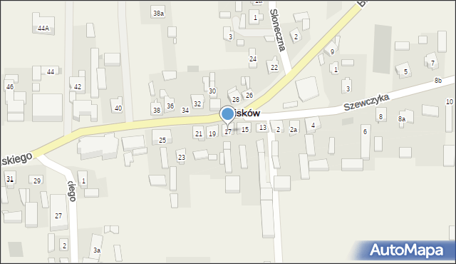 Lisków, Blizińskiego Wacława, ks., 17, mapa Lisków