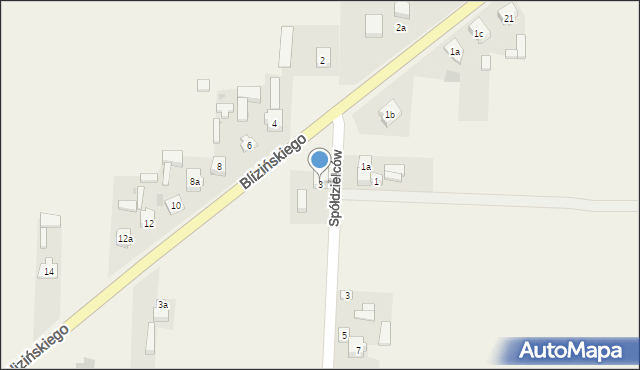 Lisków, Blizińskiego Wacława, ks., 3, mapa Lisków