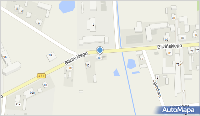 Lisków, Blizińskiego Wacława, ks., 83, mapa Lisków