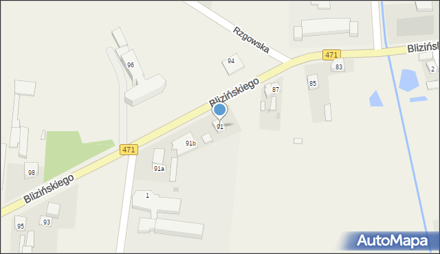 Lisków, Blizińskiego Wacława, ks., 91, mapa Lisków