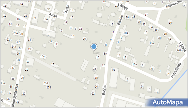 Łosice, Błonie, 10A, mapa Łosice