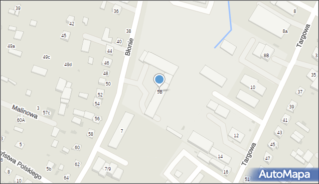 Łosice, Błonie, 5B, mapa Łosice