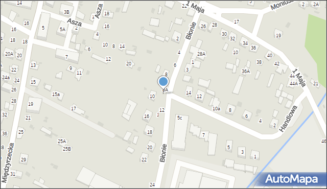 Łosice, Błonie, 8B, mapa Łosice