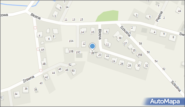 Łowęcin, Błotna, 18, mapa Łowęcin