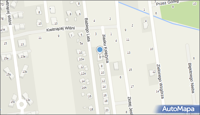 Łoziska, Blasku Księżyca, 6, mapa Łoziska