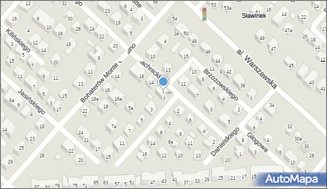 Lublin, Blachnickiego Franciszka, ks., 10, mapa Lublina