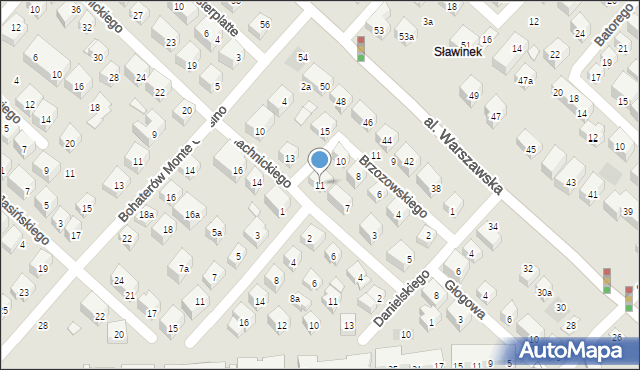 Lublin, Blachnickiego Franciszka, ks., 11, mapa Lublina