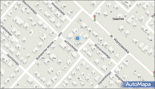 Lublin, Blachnickiego Franciszka, ks., 13, mapa Lublina