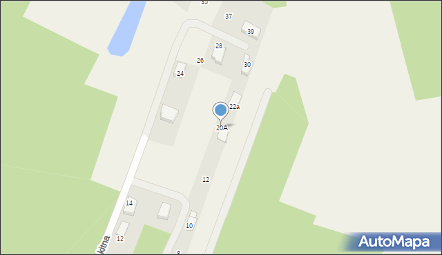 Lubonieczek, Błękitna, 20A, mapa Lubonieczek